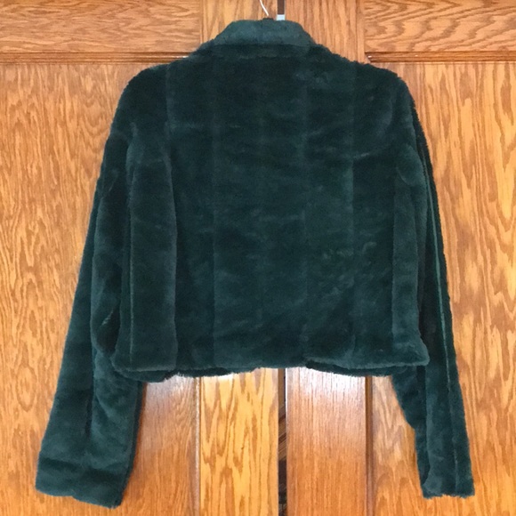 Laundry by Shelli Seagal Faux Fur Shrug Emerald size L - Picture 7 of 13